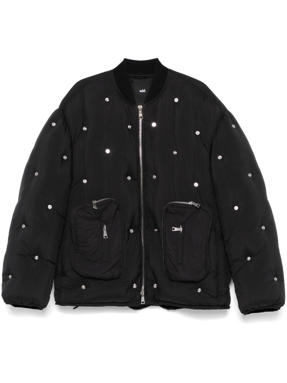 stud-embellished bomber jacket