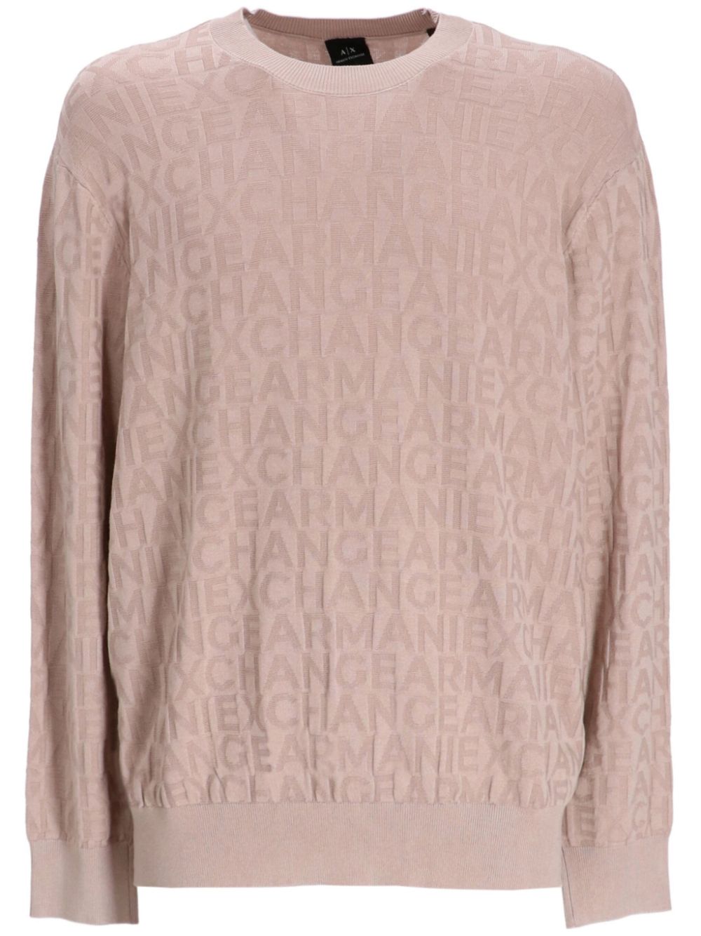 Armani Exchange logo-jacquard jumper - Neutrals