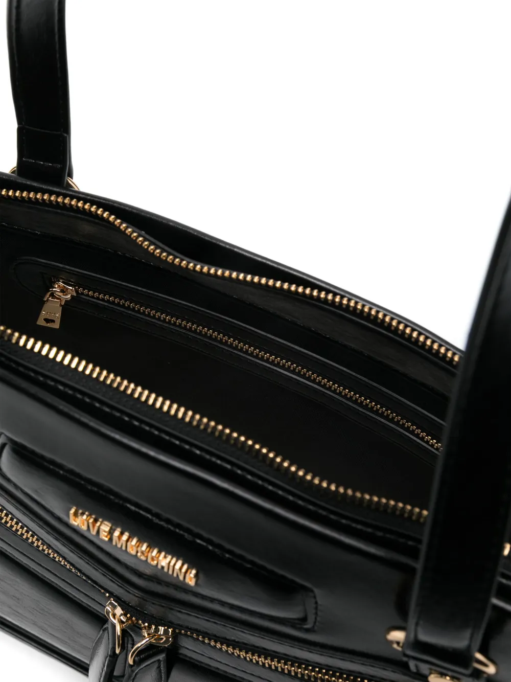 Love Moschino Shopper met logo Zwart