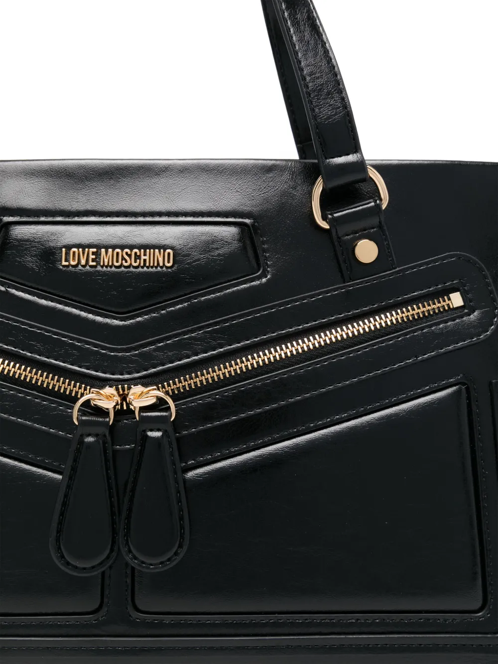 Love Moschino Shopper met logo Zwart