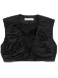 Viktor & Rolf pleated cropped top - Black