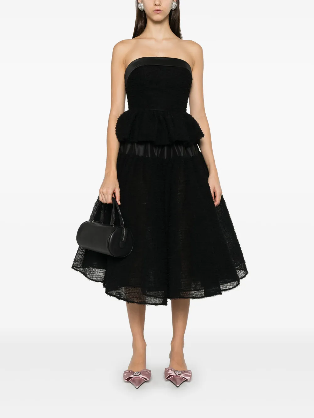 Viktor & Rolf Midi-rok met ruches - Zwart