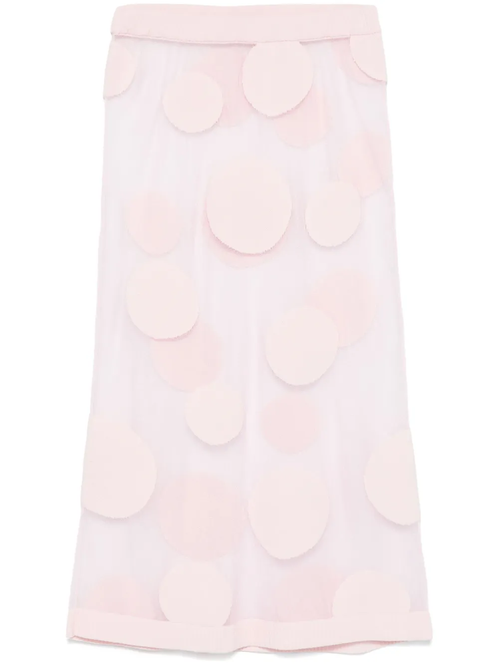 polka-dot midi skirt