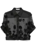 Viktor & Rolf sequin-embellished cropped shirt - Black