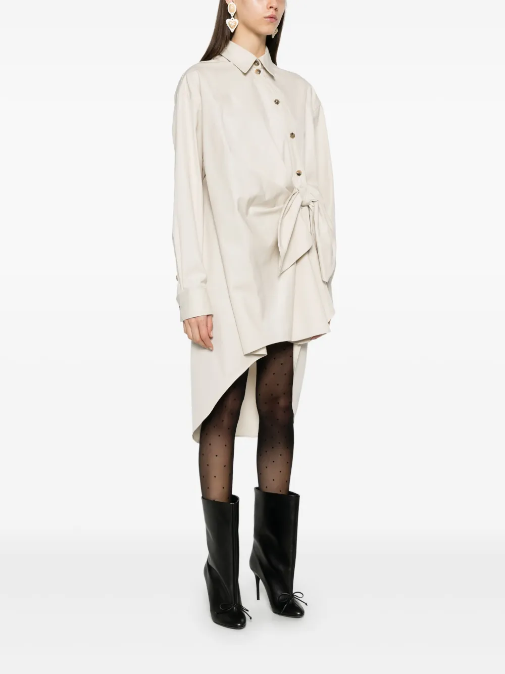 Viktor & Rolf Geknoopte blousejurk Beige