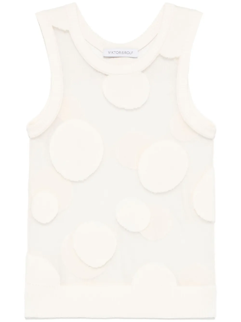 polka-dot tank top