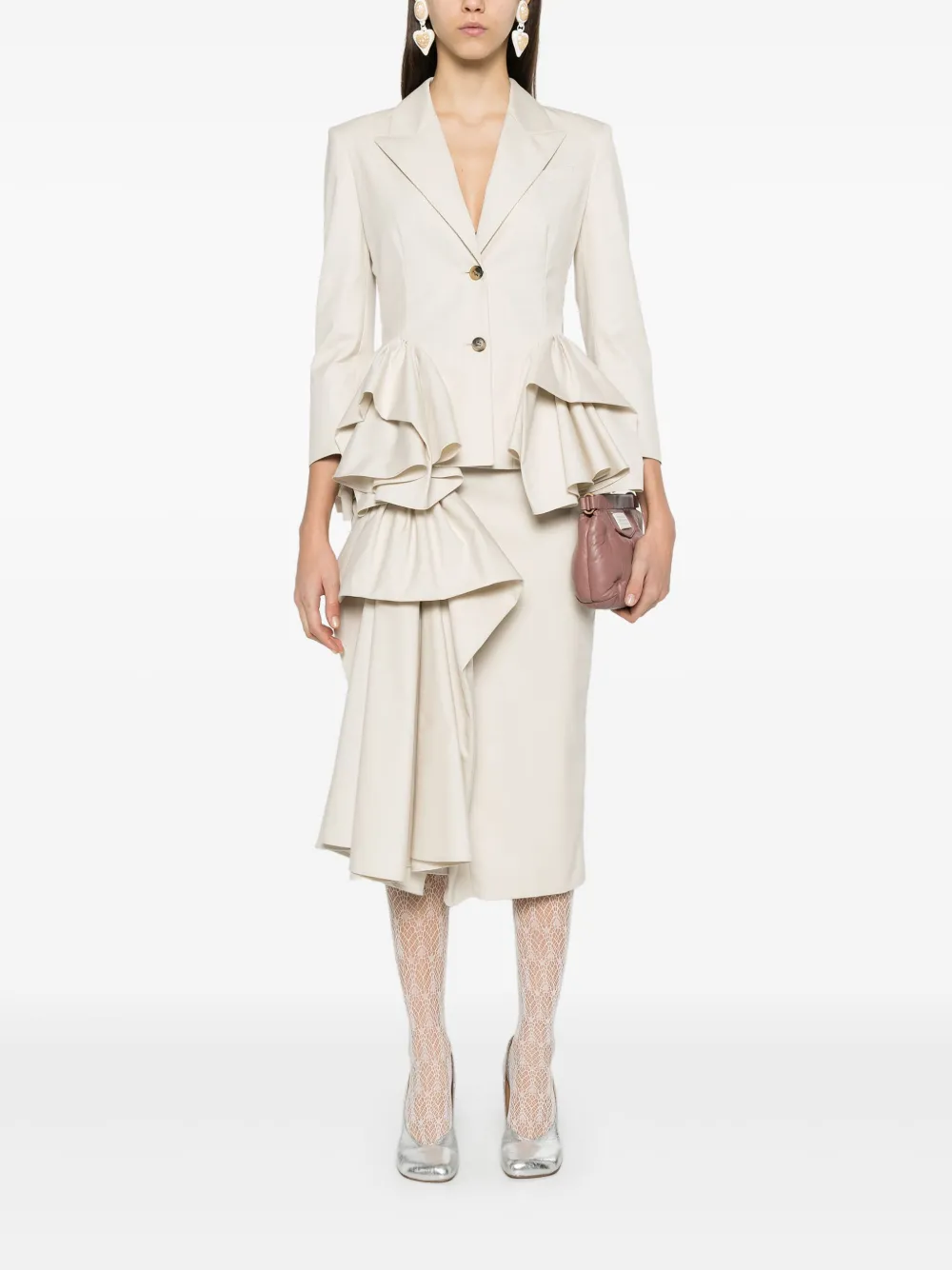 Viktor & Rolf Blazer met ruches - Beige