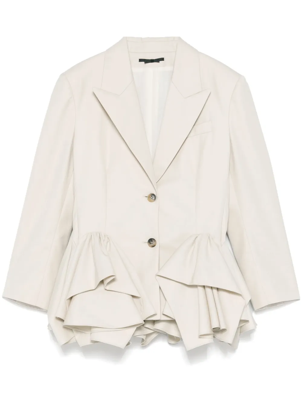 ruffled blazer