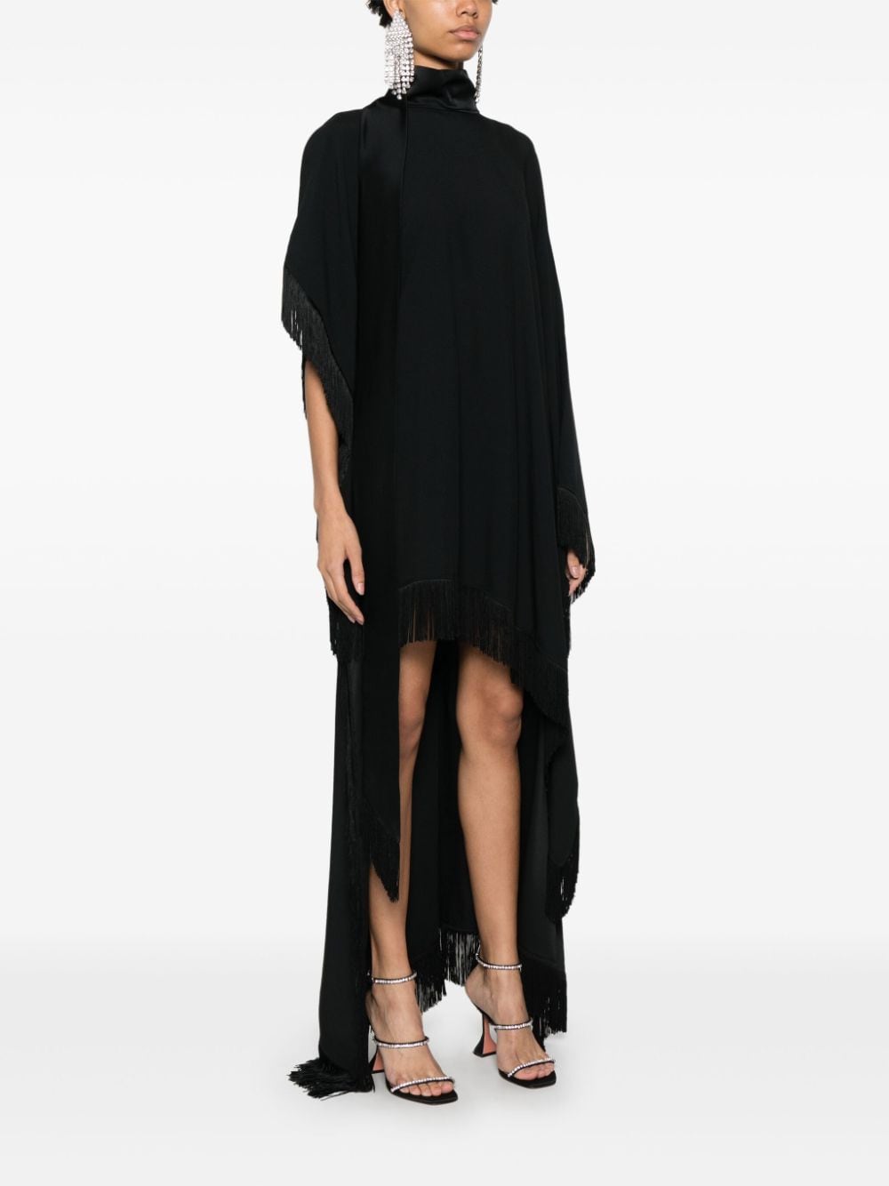 Shop Taller Marmo Fringed Maxi Dress In Black