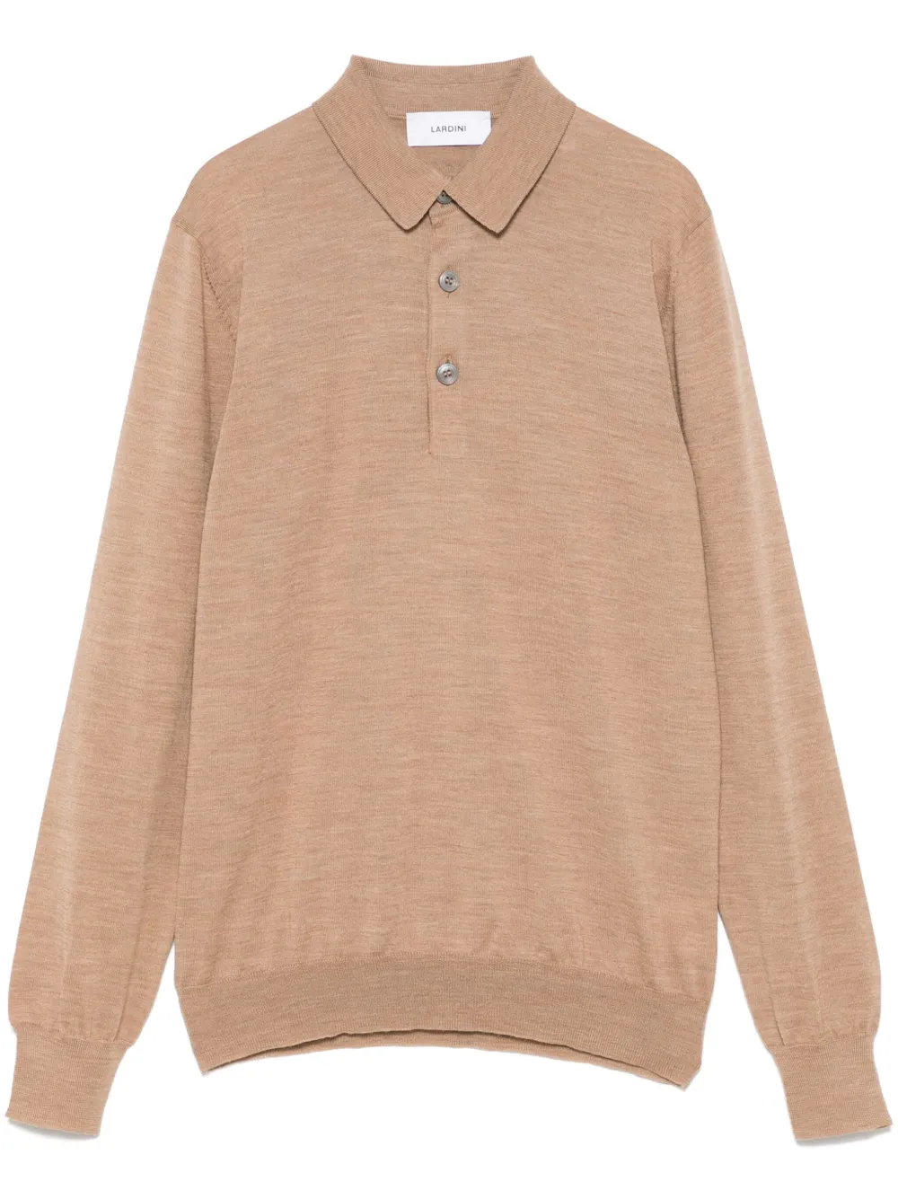 Lardini fine-knit polo shirt - Brown
