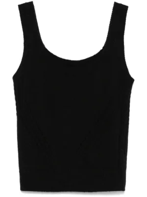 MM6 Maison Margiela strap-detail Tank Top | Black | FARFETCH