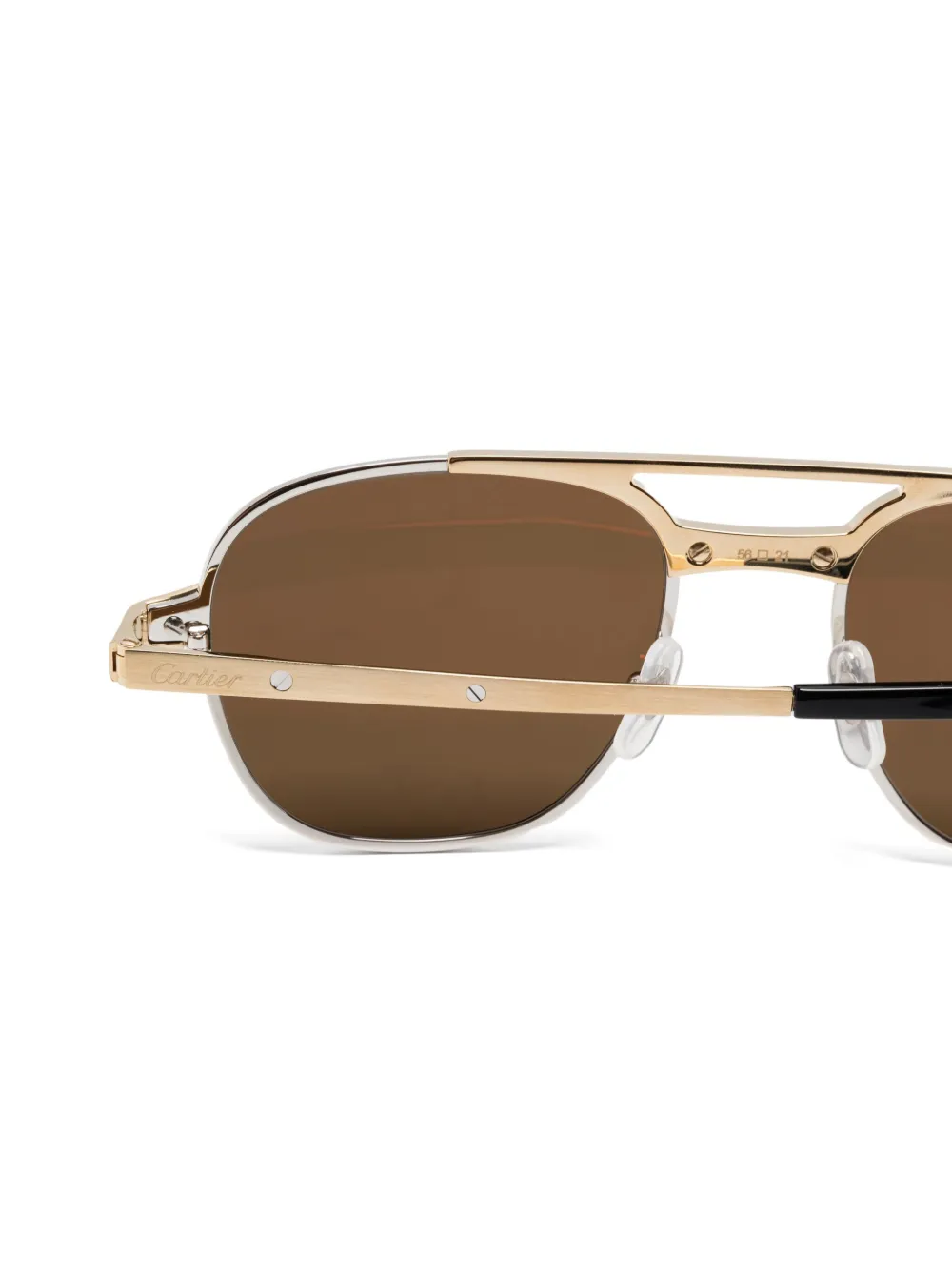 Cartier santos sunglasses gold on sale