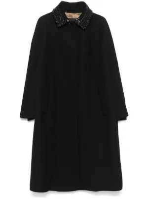 Chloé wool-blend Hooded Cape | Black | FARFETCH