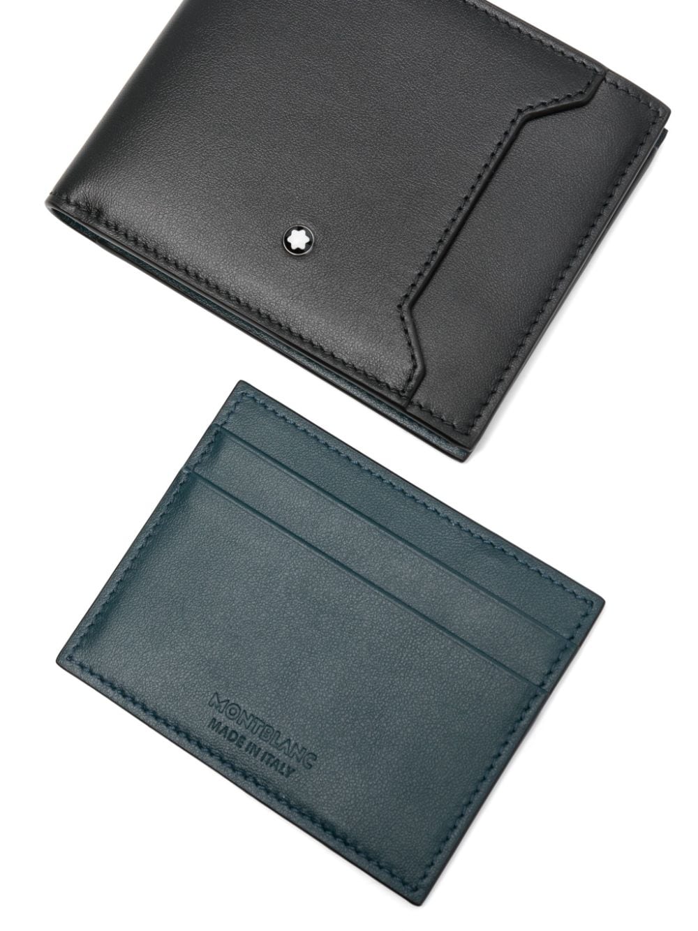 Shop Montblanc Soft Wallet And Cardholder Set In Black