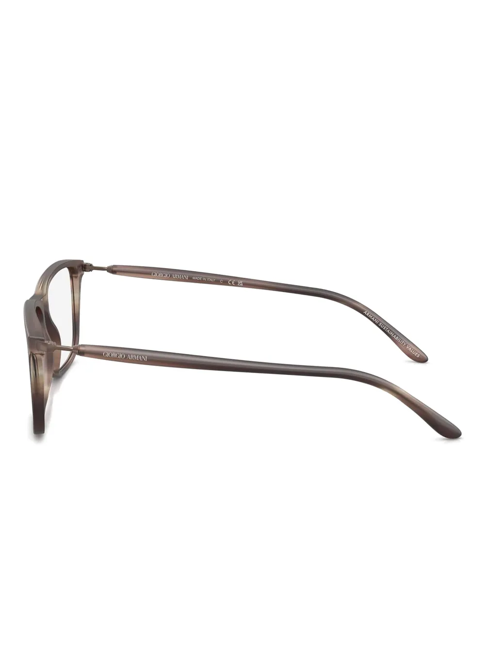 Giorgio Armani AR7261 bril met rechthoekig montuur Bruin