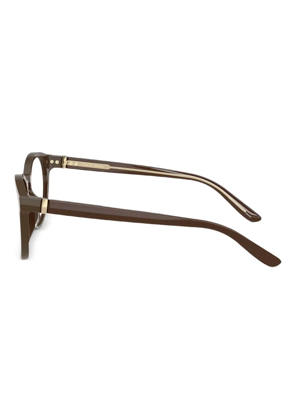  Giorgio Armani Round-frame Glasses - Brown 