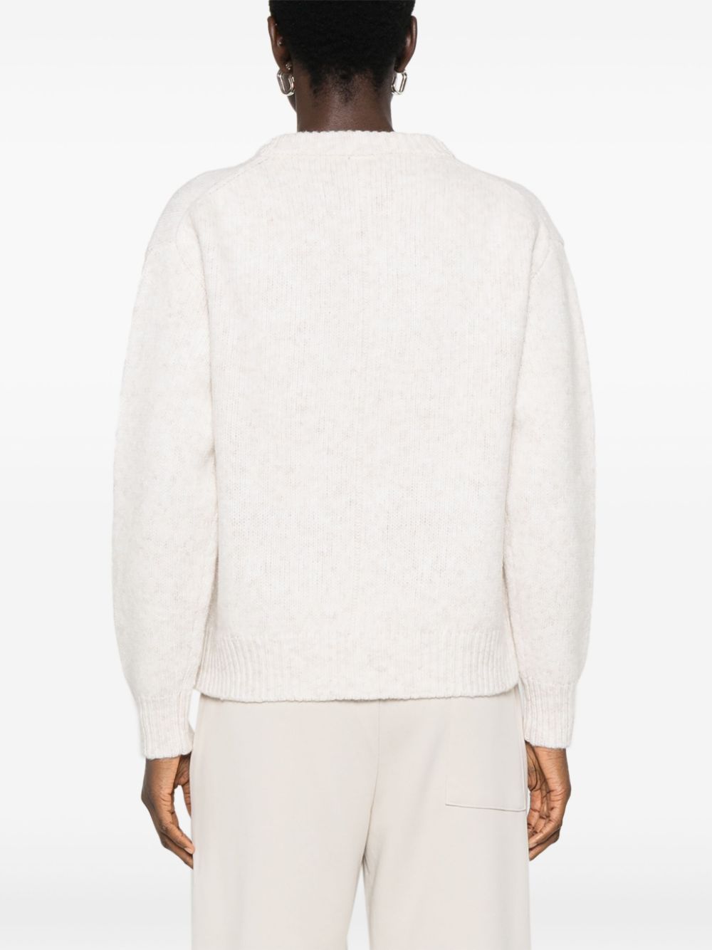 Shop Add Crew-neck Sweater In White