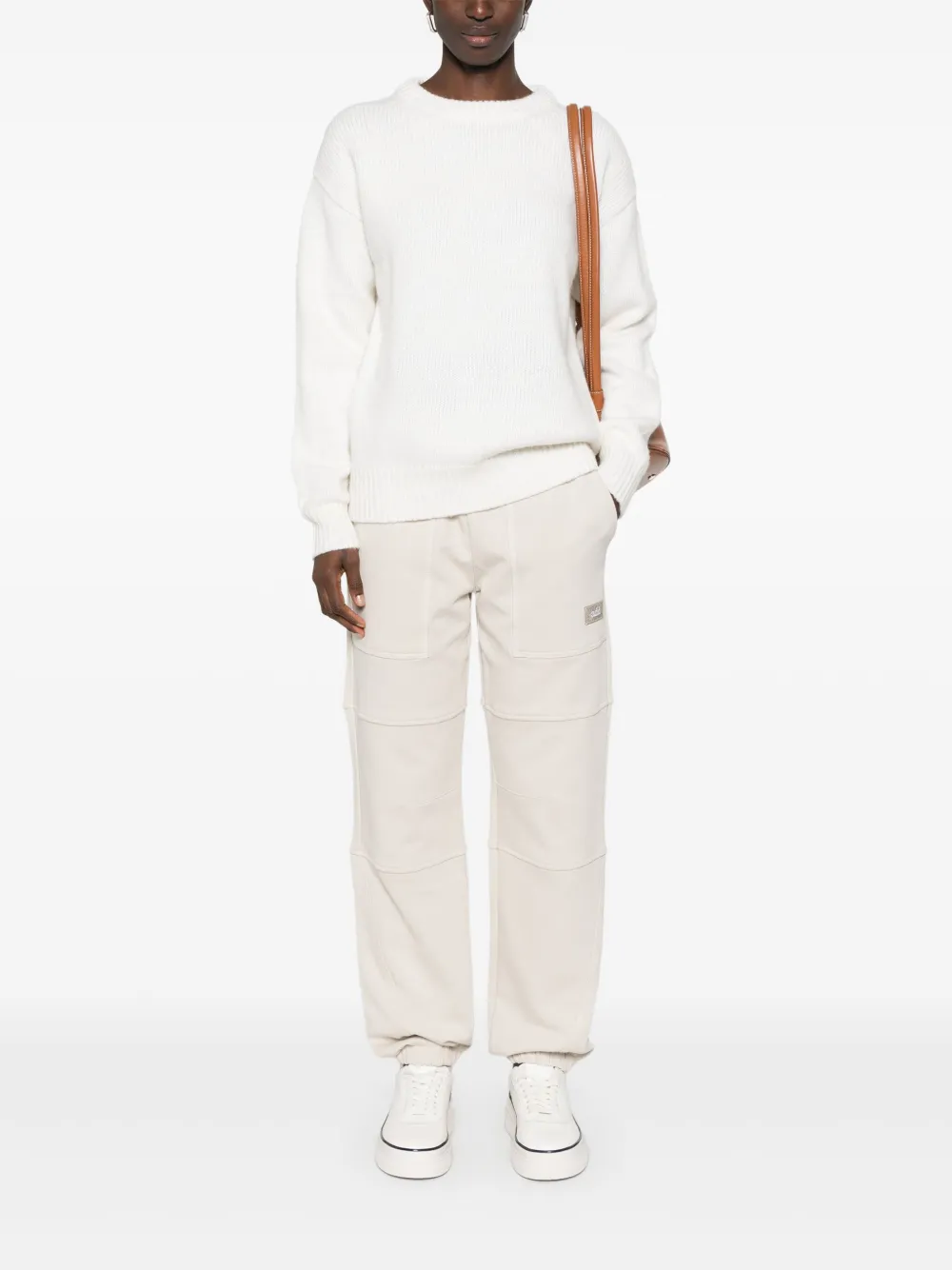 Add Katoenen trainingsbroek - Beige
