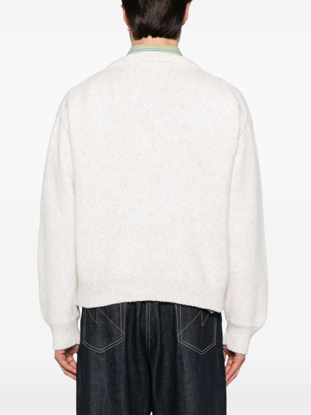 Shop Add Crew-neck Sweater In Neutrals