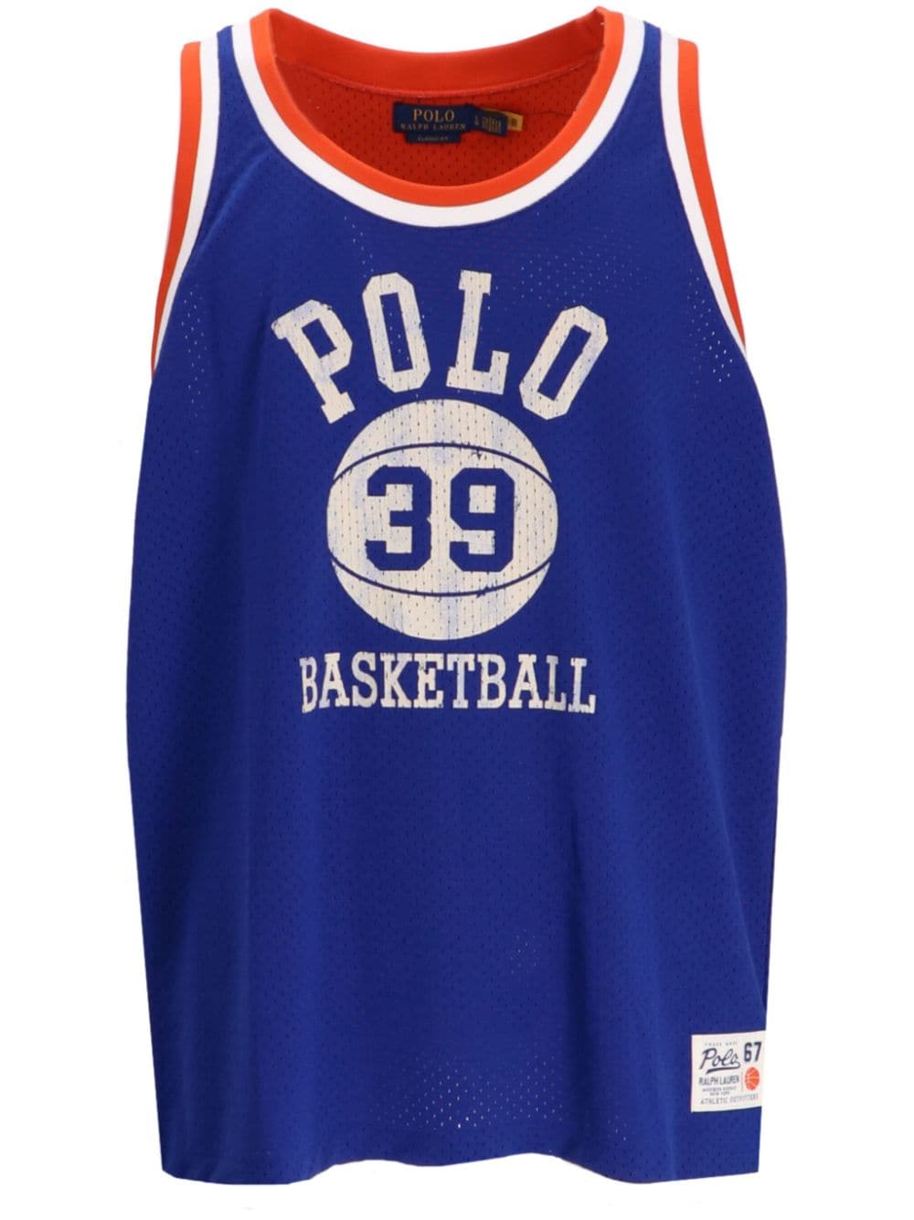 Polo Ralph Lauren logo print Tank Top Blue FARFETCH AO