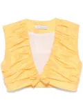 Viktor & Rolf pleated cropped top - Yellow