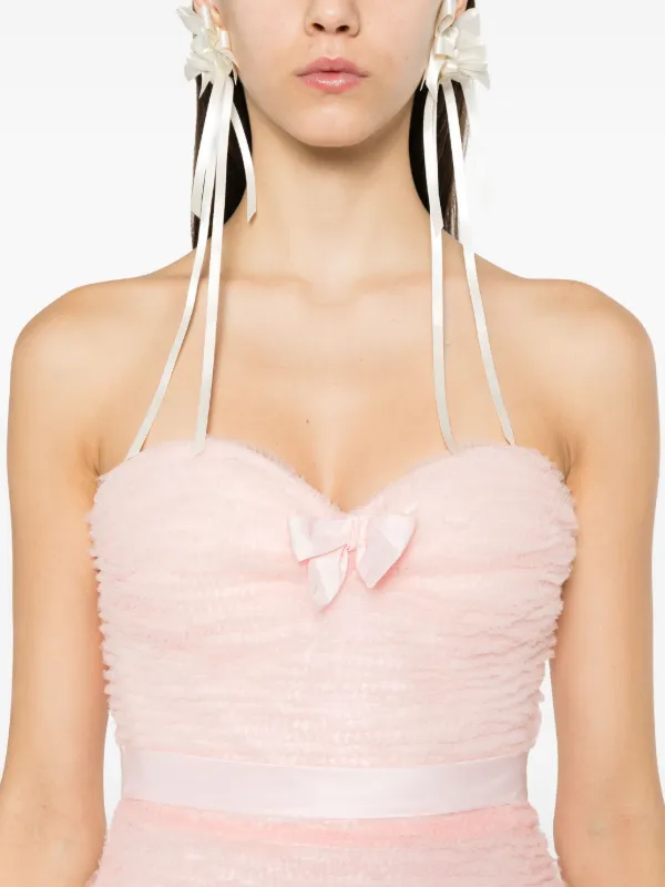 open lace back dress Viktor &amp; Rolf OUTLET | ROSE APPLIQUE MIDI SKIRT on SALE