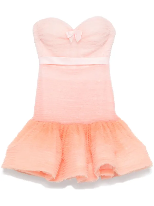 Viktor & Rolf Degrad Tulle Mini Dress | Pink | FARFETCH