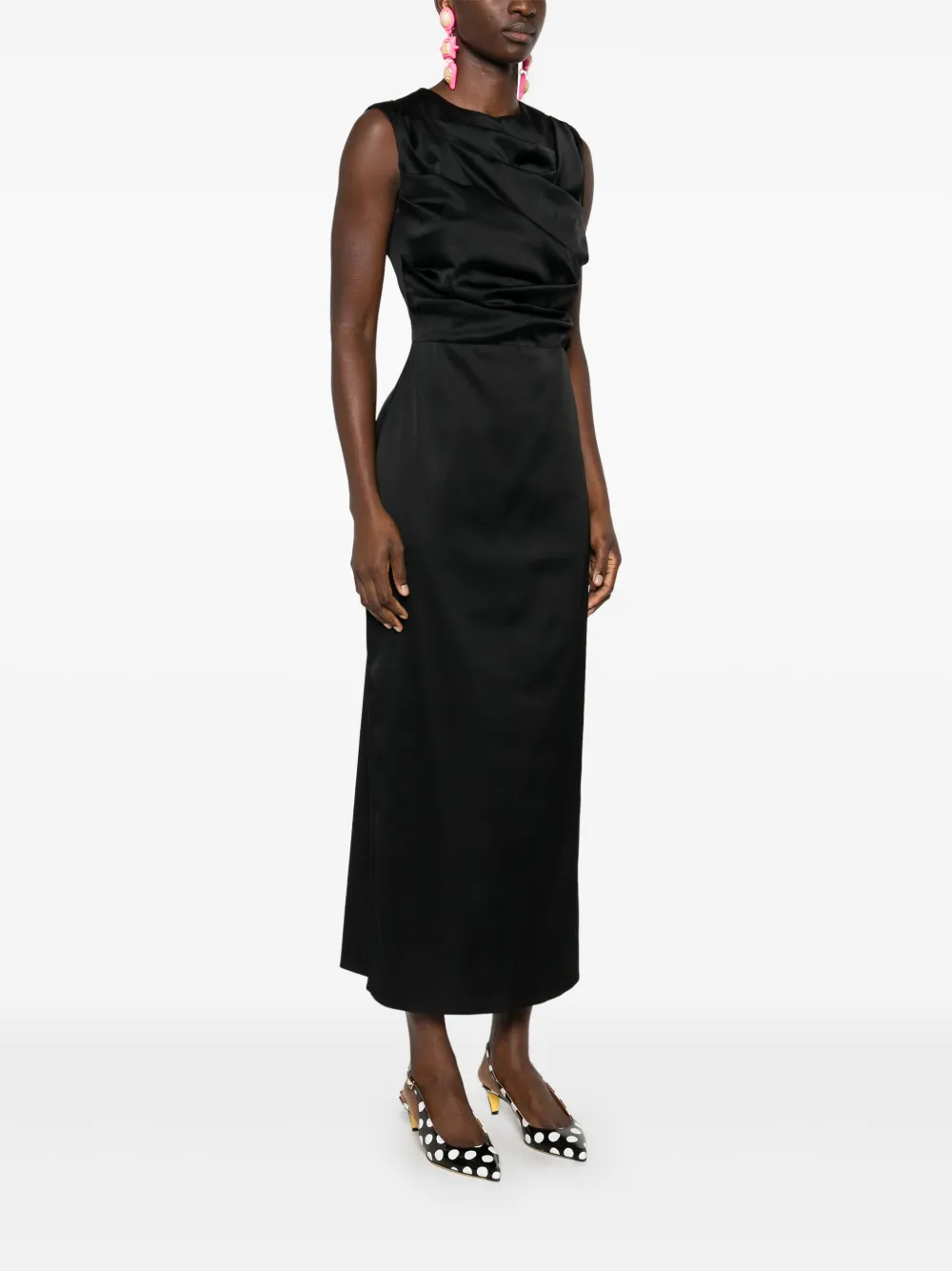 Viktor & Rolf Geplooide maxi-jurk Zwart