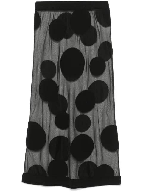 Viktor & Rolf falda midi con estampado de lunares