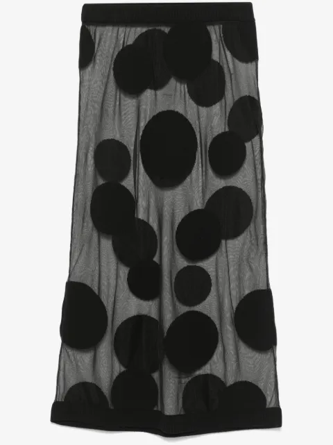 Viktor & Rolf falda midi con estampado de lunares
