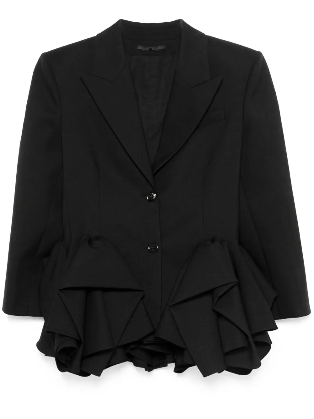 ruffled blazer