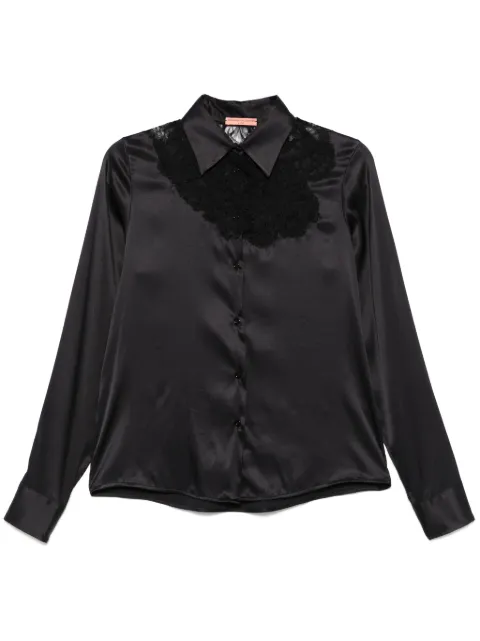 Ermanno Scervino lace-trim satin shirt