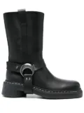 Marine Serre Crescent Moon-plaque boots - Black