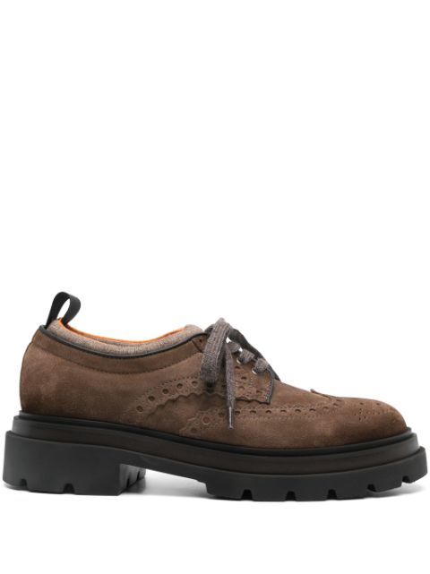 Santoni leather brogues