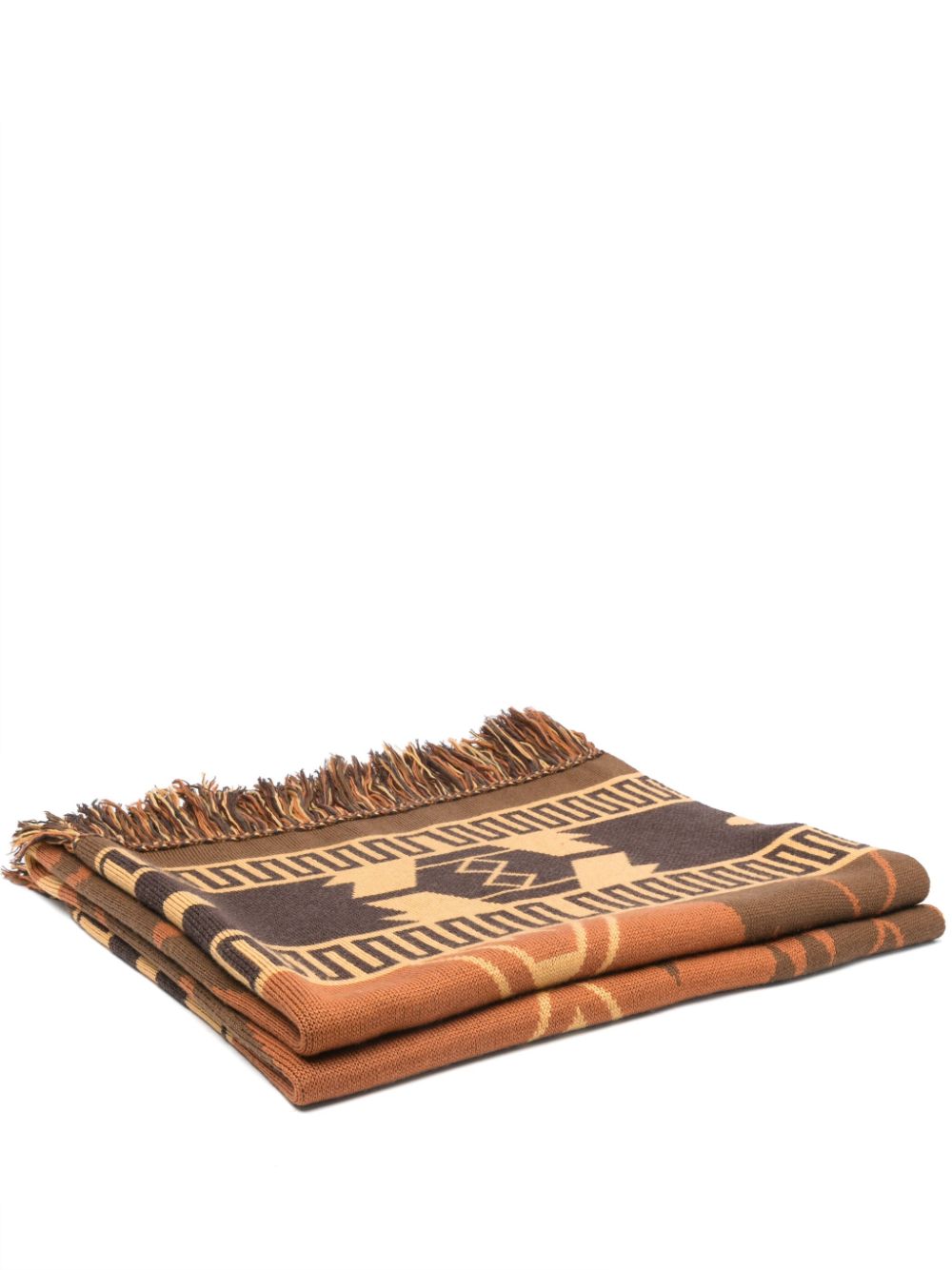 Alanui Icon Jacquard blanket - Brown