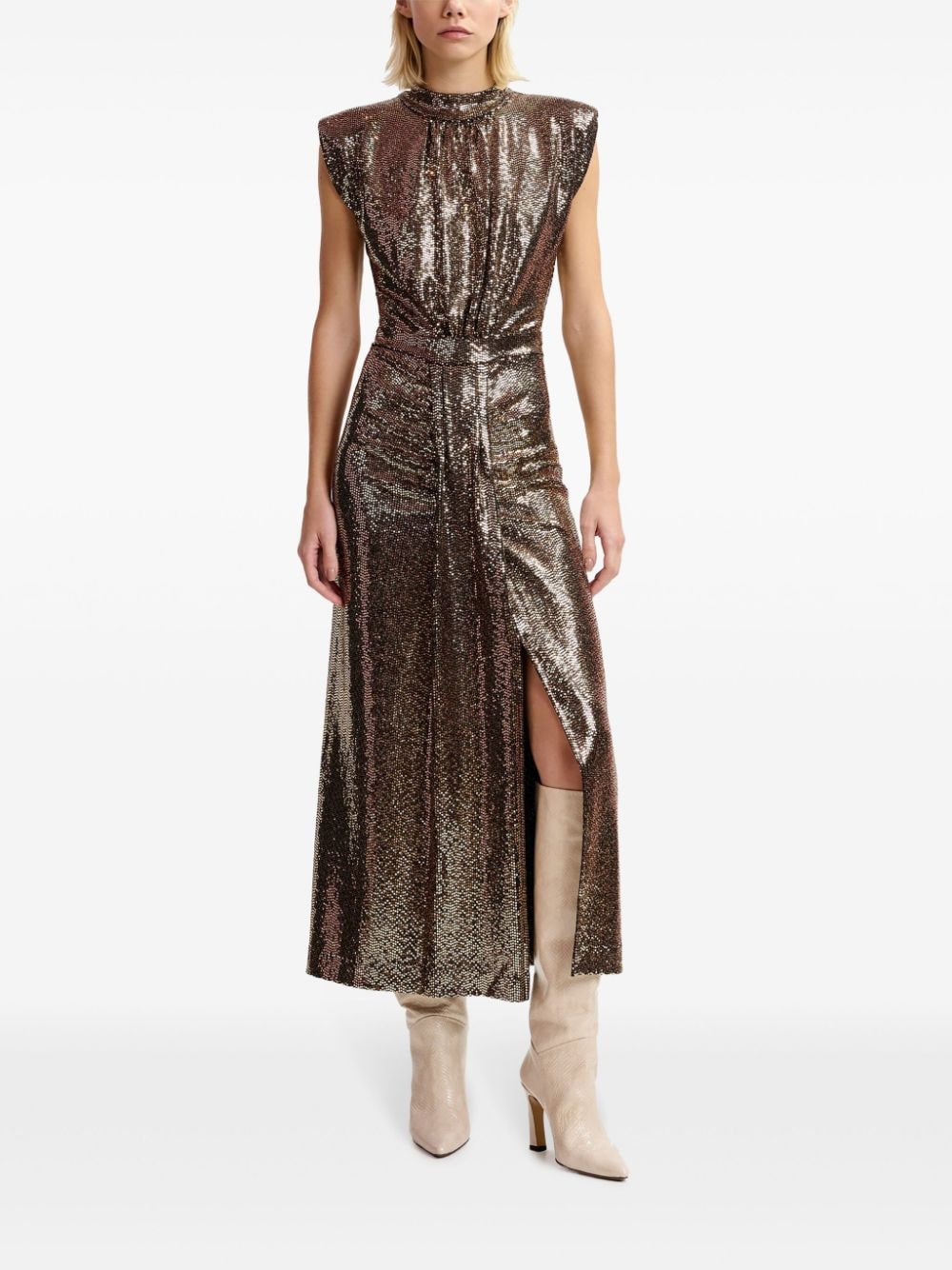 Essentiel Antwerp Maxi-jurk met pailletten - Goud