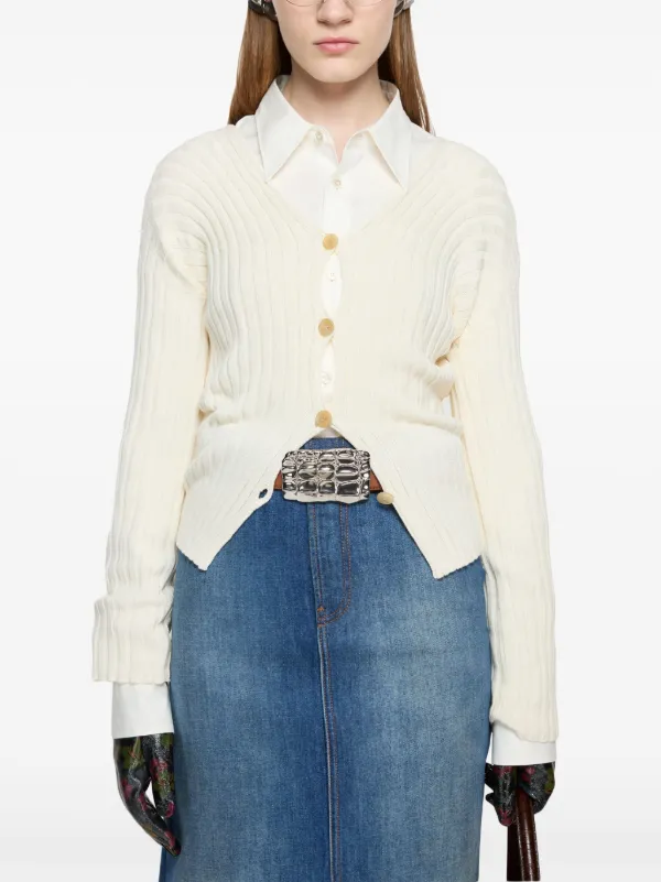 Acne Studios コットン カーディガン | ニュートラル | FARFETCH JP