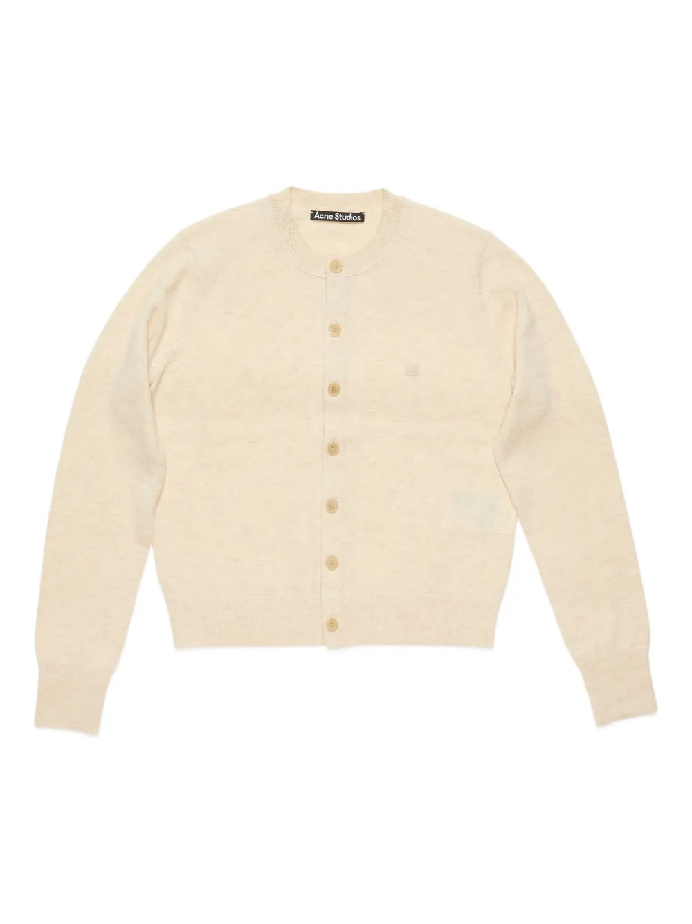 Acne Studios Wool Single-breasted Cardigan In Neutrals