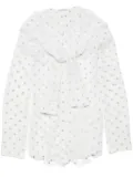 Acne Studios layered tie-neck blouse - White