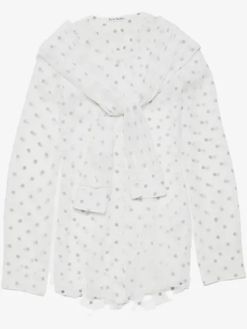 Acne Studios layered tie-neck blouse 