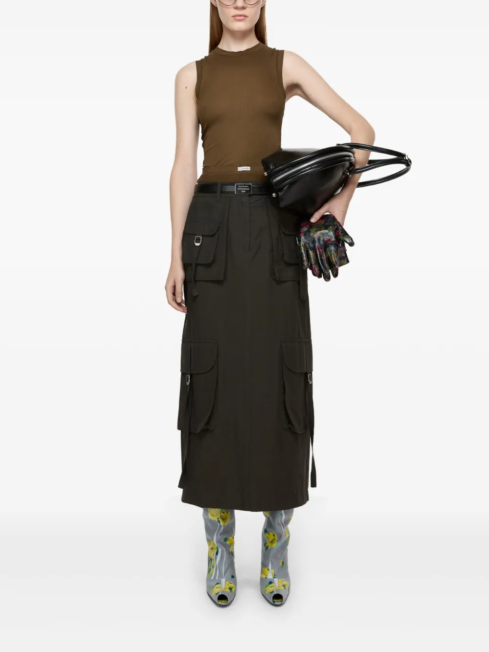 Acne Studios Cargo midi-rok - Grijs