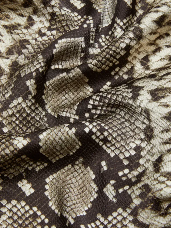 ワンピース Acne Studios Marrone Vita Legata Stampa Pelle Di Serpente. Acne Studios snakeskin-print Dress | Brown | FARFETCH TR