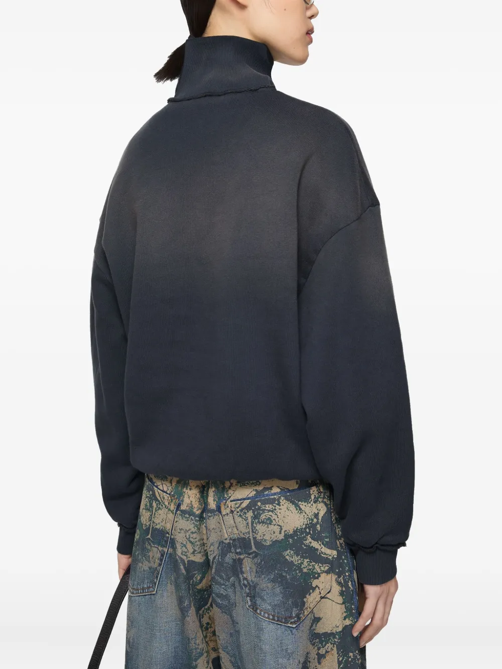 Acne Studios Logo-embroidered Sweatshirt In Blue