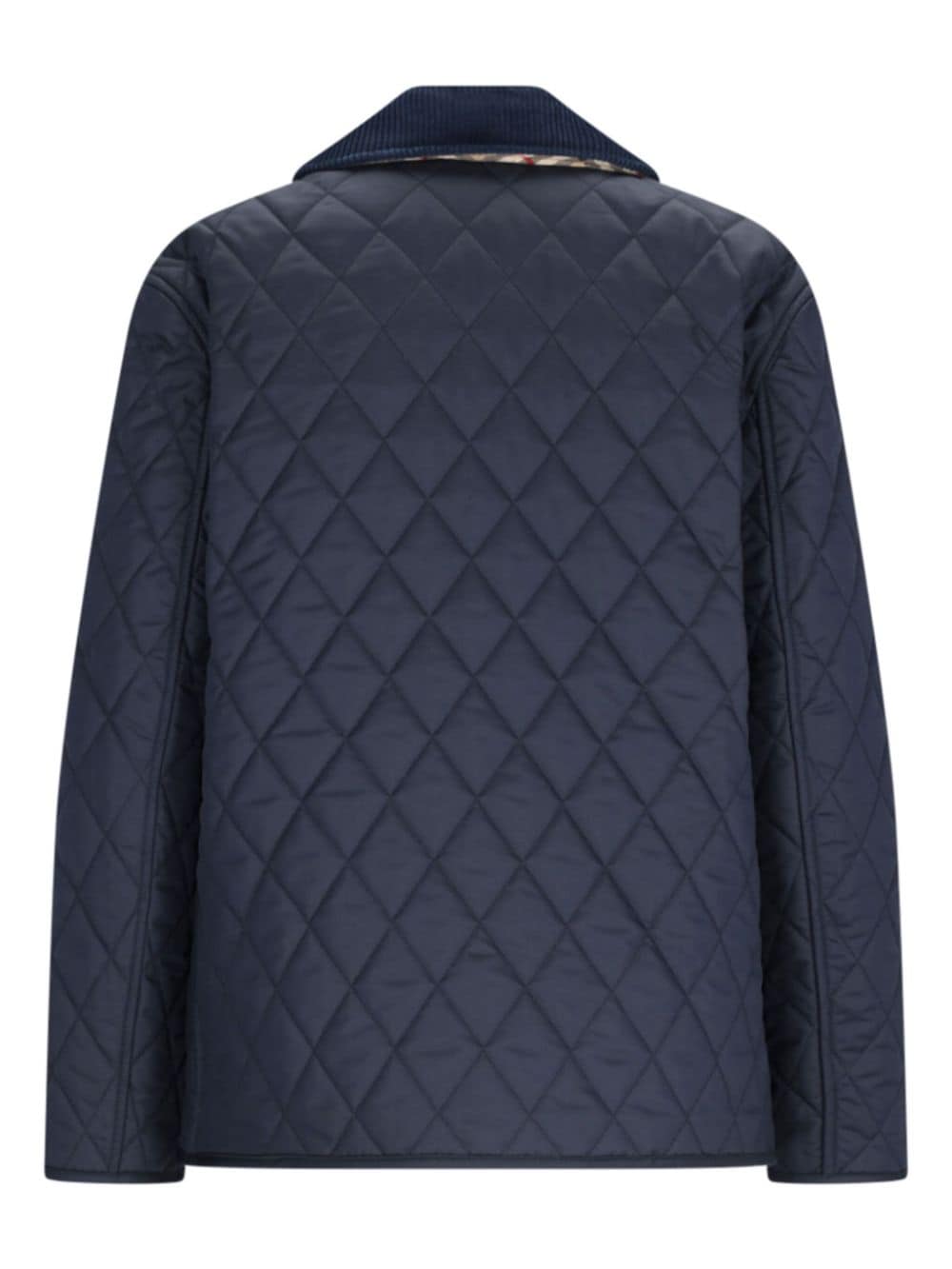 Shop Burberry Diamond-quilting Jacket In Blau