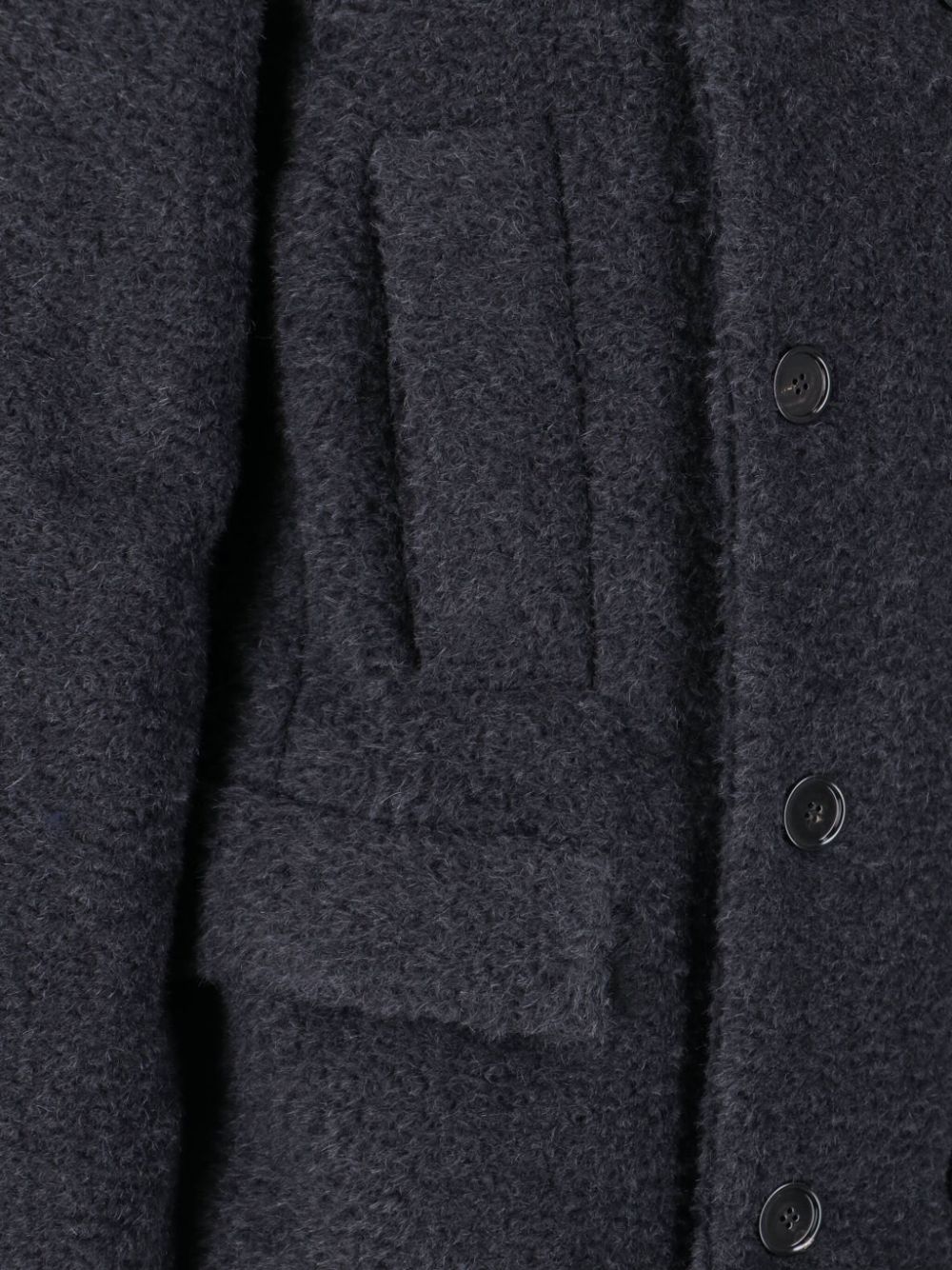 Shop Burberry Double-breasted Coat In Black