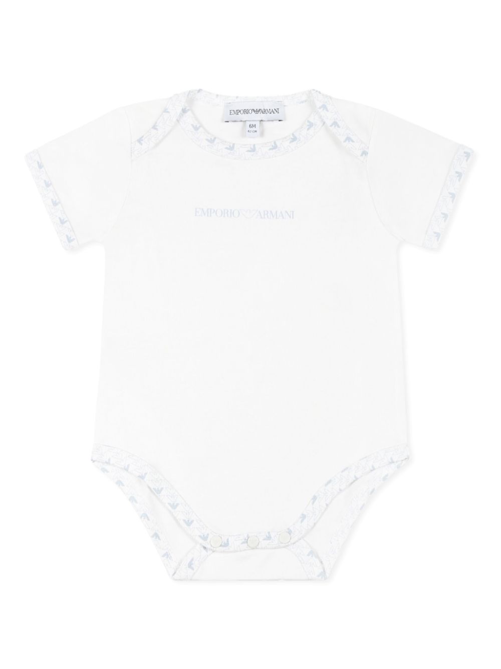 Emporio Armani Kids logo-print bodies (set of two) - White