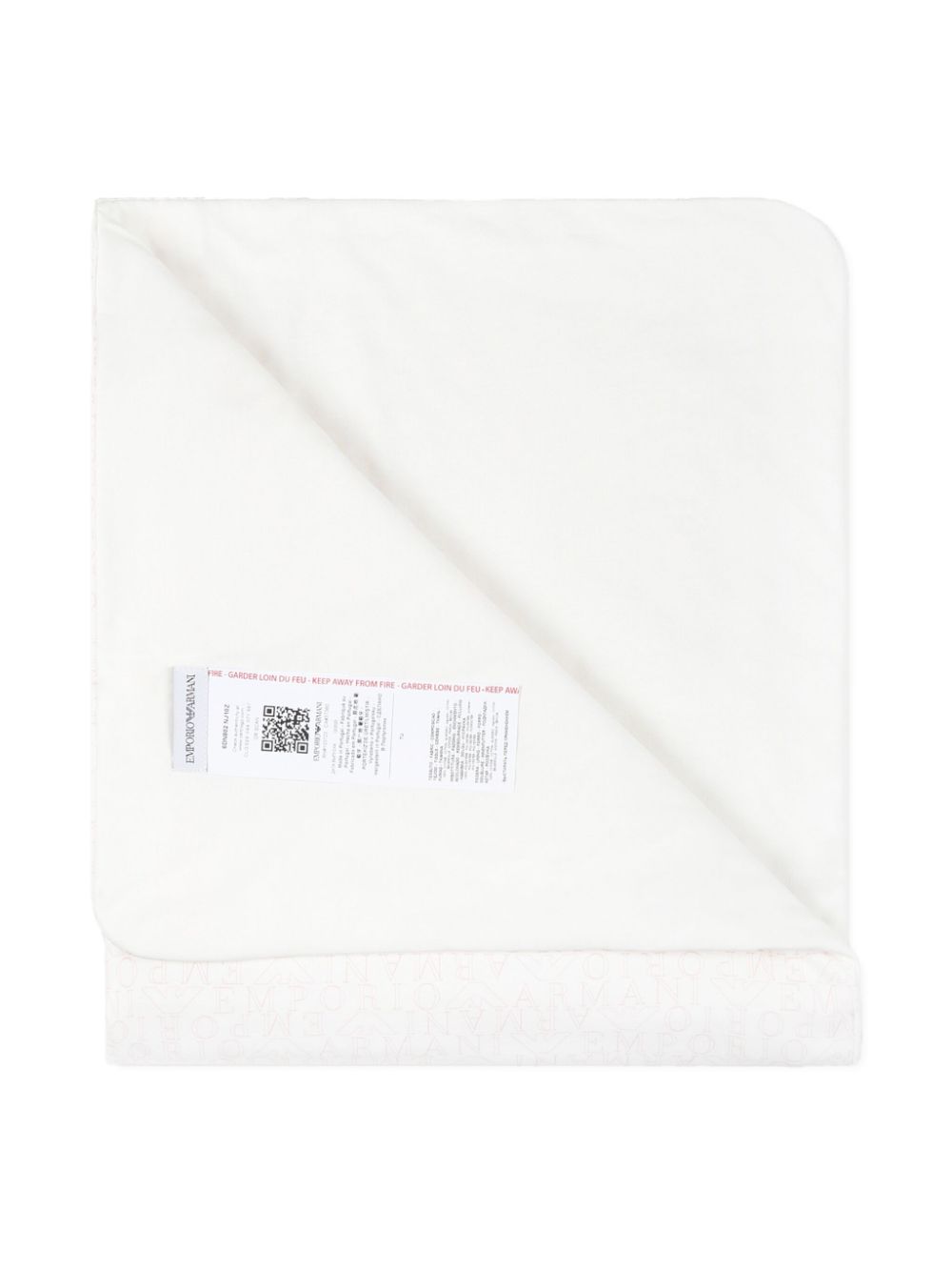 Emporio Armani Kids logo-print blanket - White