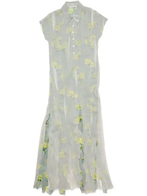 Acne Studios floral-print layered dress 