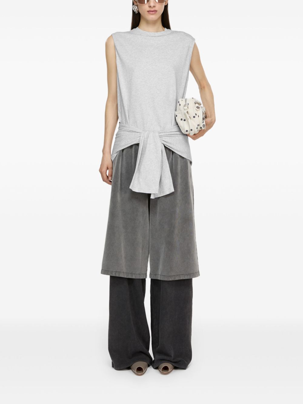 Acne Studios Blouse met gestrikte hals - Grijs