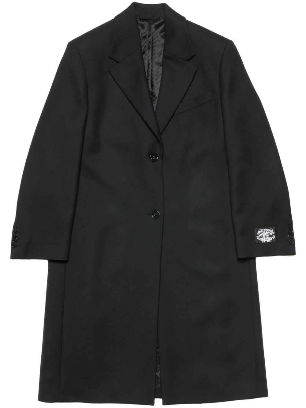 single-breasted wool coat